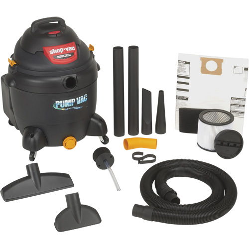 Aspirateur pour atelier avec pompe int&eacute;gr&eacute;e, Secs-humides, 6 CV, 18 gal. US (68,1 litres) Pathway Supply LP