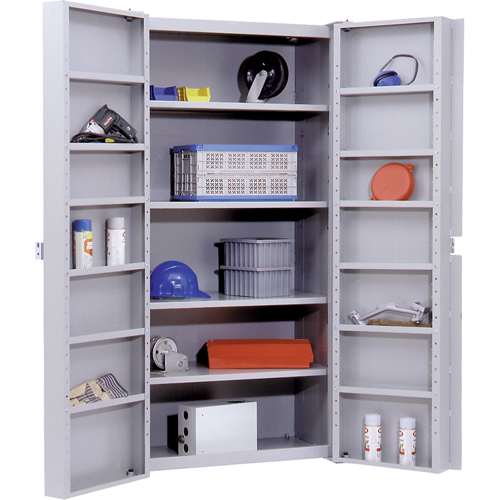 Armoires robustes &agrave; portes creuses, 38" la x 24" p x 72" h, 4 tablettes Pathway Supply LP