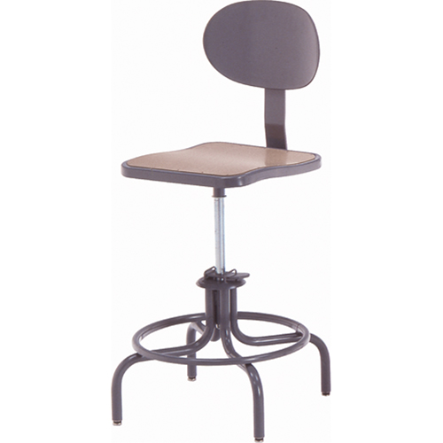 600 Series Rectangular Stool, Mobile, Adjustable, 17" - 23", Steel/Masonite Seat, Grey Pathway Supply LP