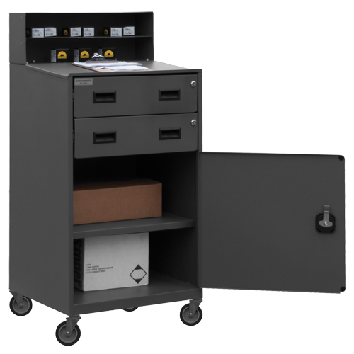 Shop Desk, 23" W x 20" D x 51" H, Grey Pathway Supply LP