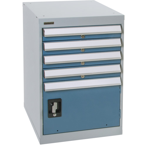 Pedestal Workbench with One Door & Four Drawers, 4 Drawers, 18" W x 21" D x 28" H Pathway Supply LP