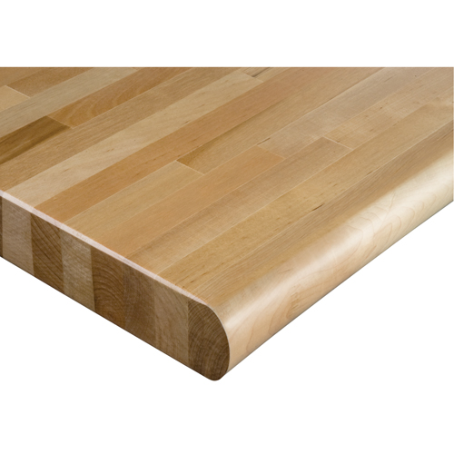 Laminated Hardwood Workbench Top, 48" W x 30" D, Bullnose Edge, 1-3/4" Thick Pathway Supply LP