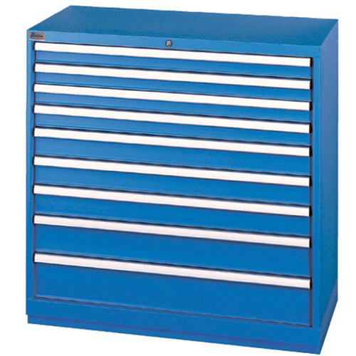 Armoires de rangement avec tiroirs, 9 tiroirs, 40-1/4" la x 22-1/2" p x 41-3/4" h, Bleu brillant Pathway Supply LP