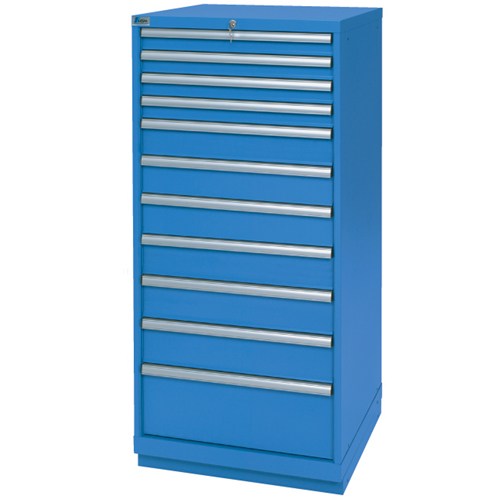 Drawer Cabinets, 11 Drawers, 28-1/4" W x 28-1/2" D x 59-1/2" H, Bright blue Pathway Supply LP