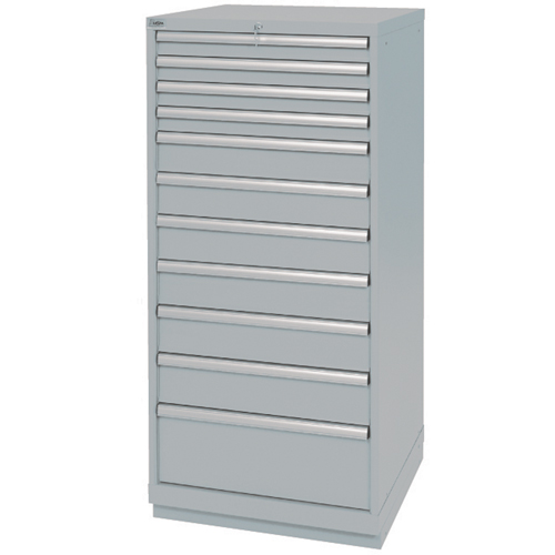 Armoires de rangement avec tiroirs, 11 tiroirs, 28-1/4" la x 28-1/2" p x 59-1/2" h, Gris Pathway Supply LP