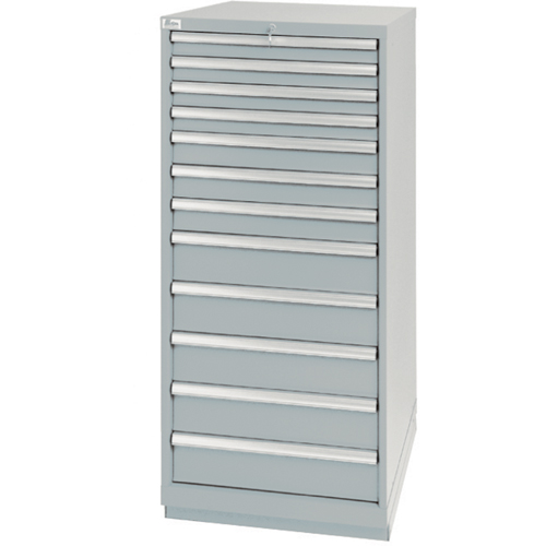Drawer Cabinets, 12 Drawers, 28-1/4" W x 28-1/2" D x 59-1/2" H, Grey Pathway Supply LP