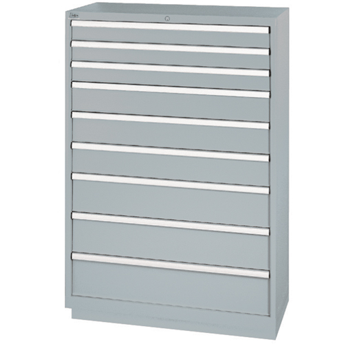 Armoires de rangement avec tiroirs, 9 tiroirs, 40-1/4" la x 22-1/2" p x 59-1/2" h, Gris Pathway Supply LP
