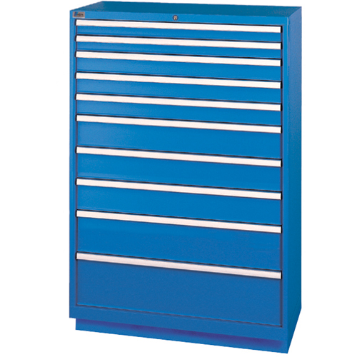 Armoires de rangement avec tiroirs, 10 tiroirs, 40-1/4" la x 22-1/2" p x 59-1/2" h, Bleu brillant Pathway Supply LP