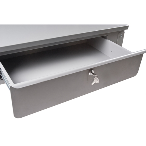 Wall-Mounted Shop Desk, 34-1/2" W x 28" D x 31" H, Grey Pathway Supply LP