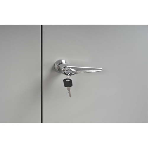 Cabinet Style Shop Desk, 34-1/2" W x 30" D x 53" H, Grey Pathway Supply LP