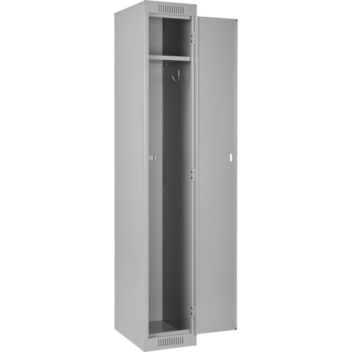 Clean Line Lockers, Bank of 4, 48" x 18" x 76", Steel, Grey, Rivet (Assembled) Pathway Supply LP