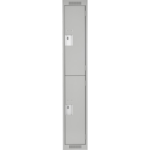 Casiers Clean Line, 2 niveaux, 12" x 18" x 72", Acier, Gris, Rivet (assembl&eacute;) Pathway Supply LP