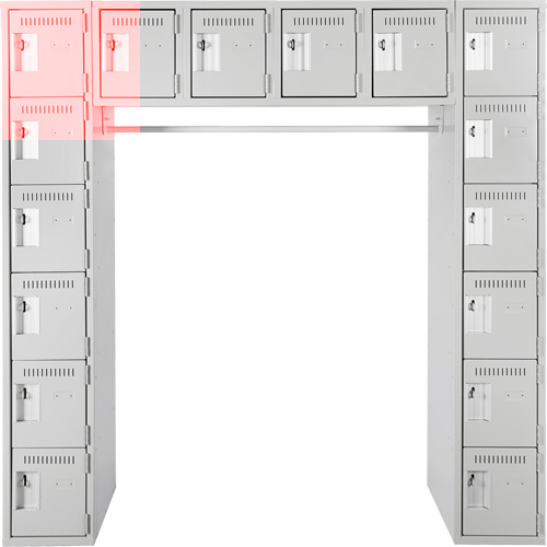 Assembled Archettes Clean Line Economy Lockers, 16 -tier, Bank of 3, 18" x 72" x 12", Steel Pathway Supply LP