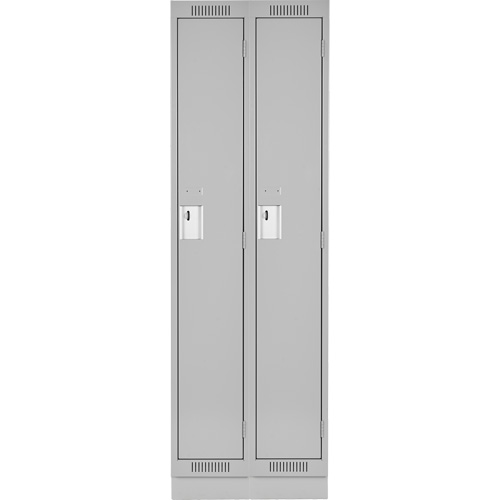 Clean Line Lockers, Bank of 2, 24" x 18" x 76", Steel, Grey, Rivet (Assembled) Pathway Supply LP
