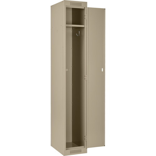 Clean Line Lockers, Bank of 4, 48" x 18" x 76", Steel, Beige, Rivet (Assembled) Pathway Supply LP