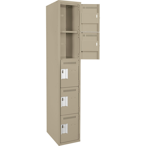 Assembled Clean Line Personal Effects Lockers, 5 -tier, 12" x 72" x 12", Steel Pathway Supply LP