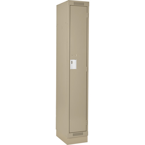 Clean Line Lockers, 12" x 18" x 76", Steel, Beige, Rivet (Assembled) Pathway Supply LP