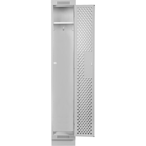Clean Line Lockers, 12" x 12" x 76", Steel, Grey, Rivet (Assembled), Perforated Pathway Supply LP