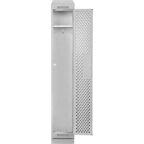 Clean Line Lockers, 12" x 15" x 82", Steel, Grey, Rivet (Assembled), Perforated Pathway Supply LP