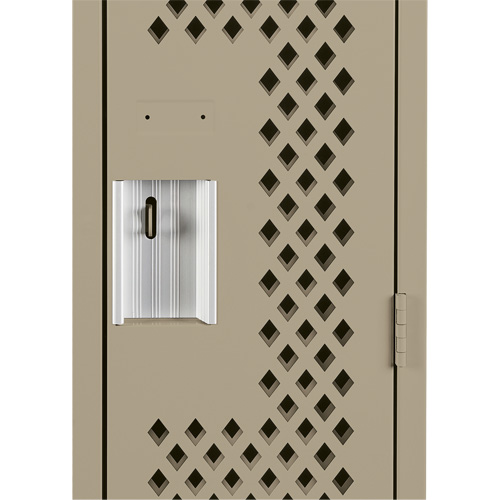Clean Line Lockers, Bank of 3, 36" x 12" x 72", Steel, Beige, Rivet (Assembled), Perforated Pathway Supply LP
