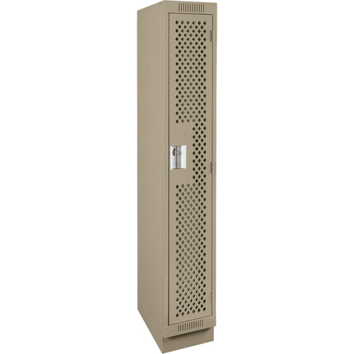 Casiers Clean Line, 12" x 12" x 76", Acier, Beige, Rivet (assembl&eacute;), Perfor&eacute; Pathway Supply LP