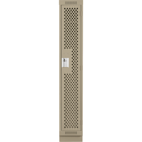 Casiers Clean Line, 12" x 12" x 76", Acier, Beige, Rivet (assembl&eacute;), Perfor&eacute; Pathway Supply LP