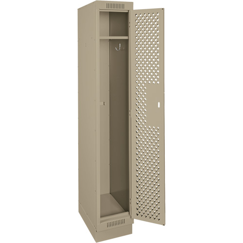 Casiers Clean Line, 12" x 12" x 76", Acier, Beige, Rivet (assembl&eacute;), Perfor&eacute; Pathway Supply LP