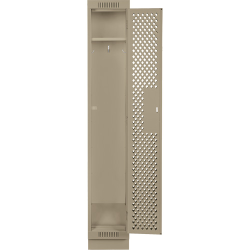 Casiers Clean Line, 12" x 12" x 76", Acier, Beige, Rivet (assembl&eacute;), Perfor&eacute; Pathway Supply LP