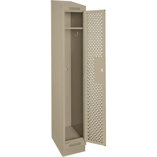 Casiers Clean Line, 12" x 15" x 82", Acier, Beige, Rivet (assembl&eacute;), Perfor&eacute; Pathway Supply LP