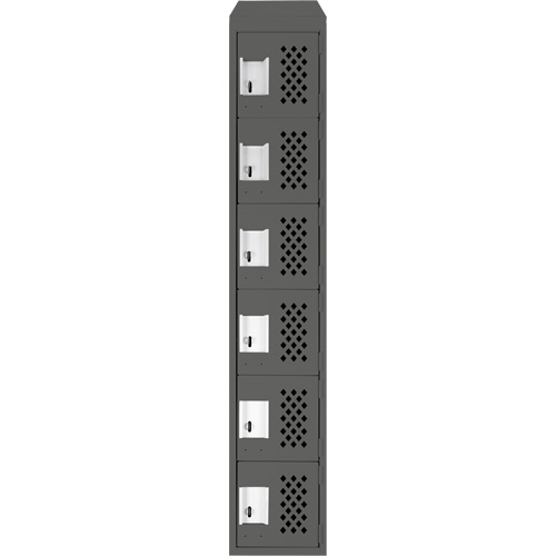 Petits casiers &eacute;conomiques assembl&eacute;s et perfor&eacute;s Clean Line, 6 niveaux, 18" x 72" x 12", Acier Pathway Supply LP