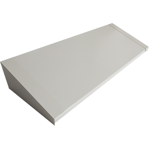 Dessus inclin&eacute; pour casiers robustes enti&egrave;rement soud&eacute; Concorde, Bloc de 4, 18" p x 48" la x 6" ha, Gris, Acier Pathway Supply LP