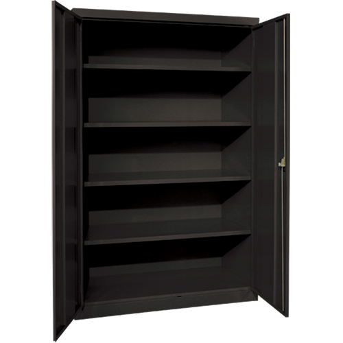 Armoires de rangement Hi-Boy profondes, Acier, 4 Tablettes, 72" h x 36" la x 24" P, Noir Pathway Supply LP