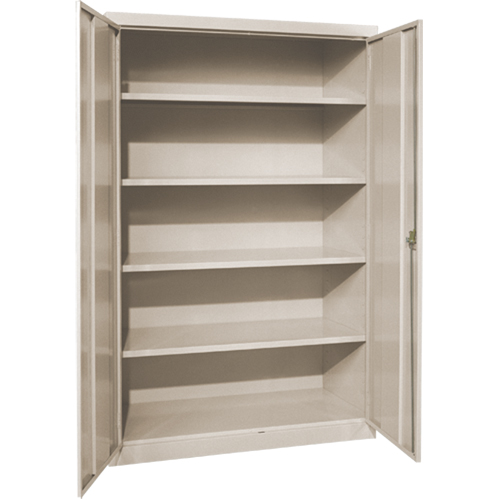Armoires de rangement Hi-Boy profondes, Acier, 4 Tablettes, 72" h x 36" la x 24" P, Beige Pathway Supply LP