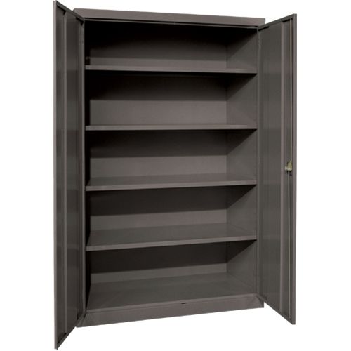 Deep Hi-Boy Storage Cabinet, Steel, 4 Shelves, 72" H x 36" W x 24" D, Charcoal Pathway Supply LP