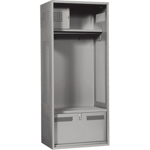 Gear Locker, Steel, 24" W x 24" D x 72" H, Grey Pathway Supply LP