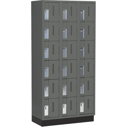 Casiers robustes Concorde, 6 niveaux, Bloc de 3, 36" x 18" x 76", Acier, Charbon, Soud&eacute; (assembl&eacute;) Pathway Supply LP