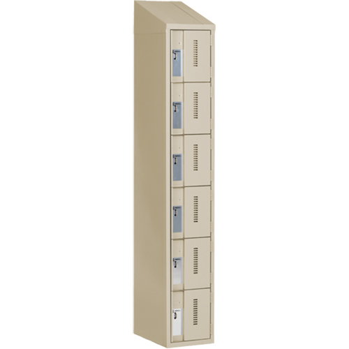 Casiers robustes Concorde, 6 niveaux, 12" x 18" x 78", Acier, Beige, Soud&eacute; (assembl&eacute;) Pathway Supply LP