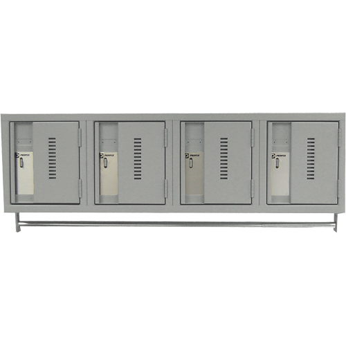 Wall Hung Lockers - Heavy Duty, Bank of 4, 18" x 12" x 12", Steel Pathway Supply LP