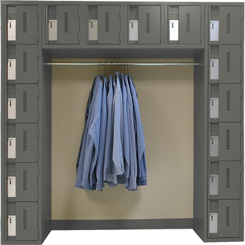 Archettes Concorde Heavy Duty Lockers, 16 -tier, Bank of 3, 18" x 72" x 72", Steel Pathway Supply LP