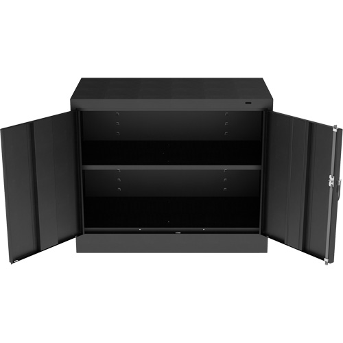 Standard Desk-High Cabinet, Steel, 30" H x 36" W x 18" D, Black Pathway Supply LP