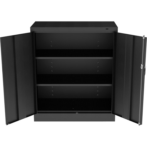 Standard Counter-High Cabinet, Steel, 2 Shelves, 42" H x 36" W x 18" D, Black Pathway Supply LP