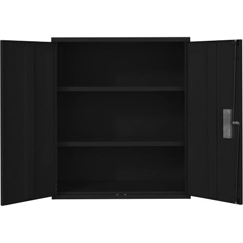 Lo-Boy Storage Cabinet, Steel, 2 Shelves, 42" H x 36" W x 18" D, Black Pathway Supply LP