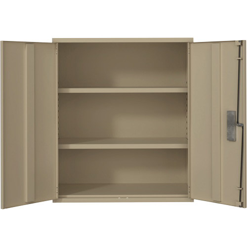 Lo-Boy Storage Cabinet, Steel, 2 Shelves, 40" H x 36" W x 18" D, Beige Pathway Supply LP