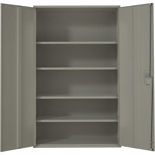 Armoire de rangement Hi-Boy tr&egrave;s large, Acier, 4 Tablettes, 72" h x 48" la x 24" P, Gris Pathway Supply LP