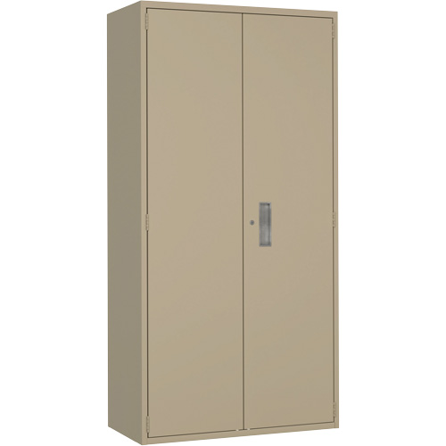 Wardrobe Storage Cabinet, Steel, 36" W x 18" D x 72" H, Beige Pathway Supply LP