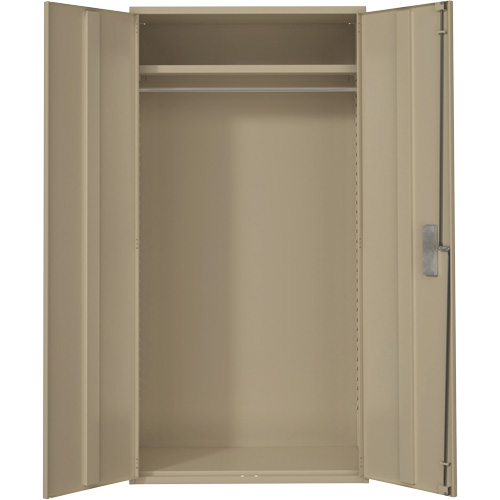 Wardrobe Storage Cabinet, Steel, 36" W x 18" D x 72" H, Beige Pathway Supply LP