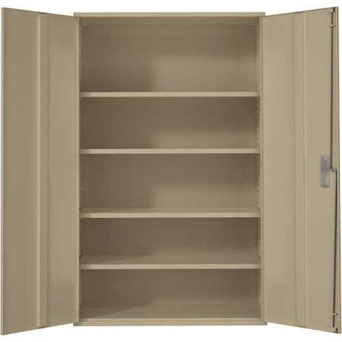 Extra Wide Hi-Boy Storage Cabinet, Steel, 4 Shelves, 72" H x 48" W x 24" D, Beige Pathway Supply LP