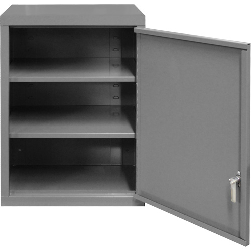 Armoire murale, 27" h x 13-11/16" la x 18" p, 2 tablettes, Acier, Gris Pathway Supply LP