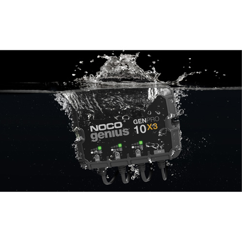 Chargeur de batterie embarqu&eacute; &agrave; 3 sorties de 30 amp&egrave;res GenPro10X3 Genius Pathway Supply LP