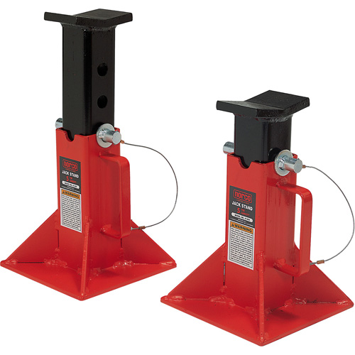 Jack Stands, Locking Pin, 5 tons Capacity, 9-1/2" - 15-3/4" H Pathway Supply LP